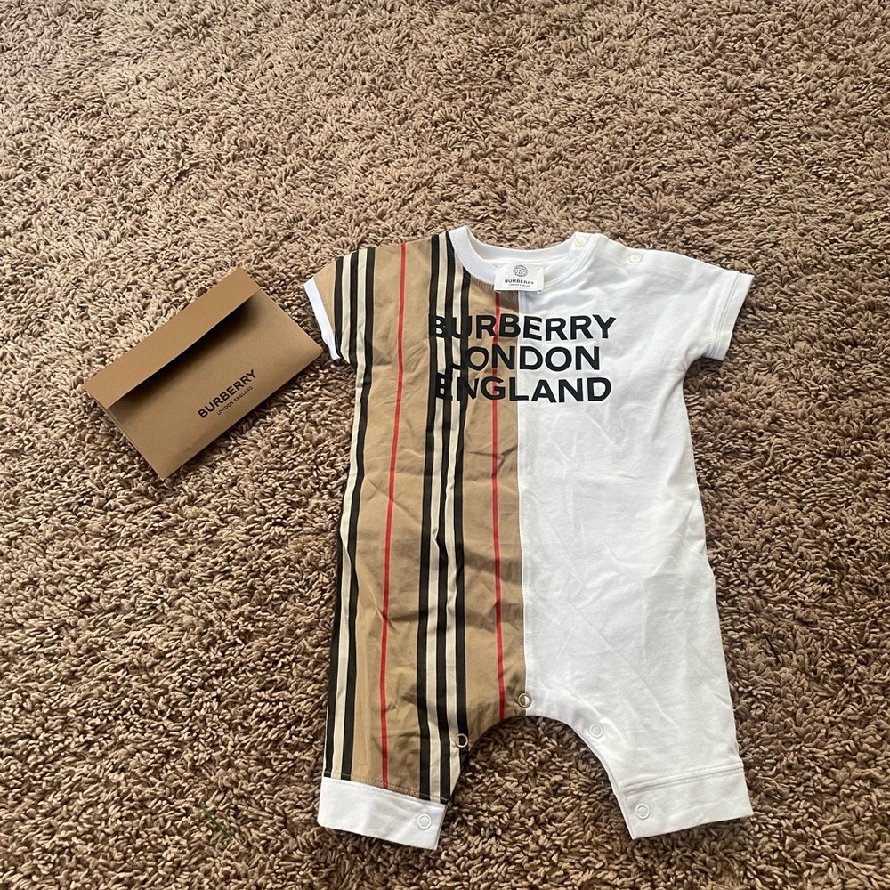 Baby burberry onesie